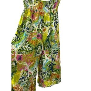 NWT Nicole Miller Palazzo Ankle Pants‎ Womens Size XL Wide Leg Tropical Beach